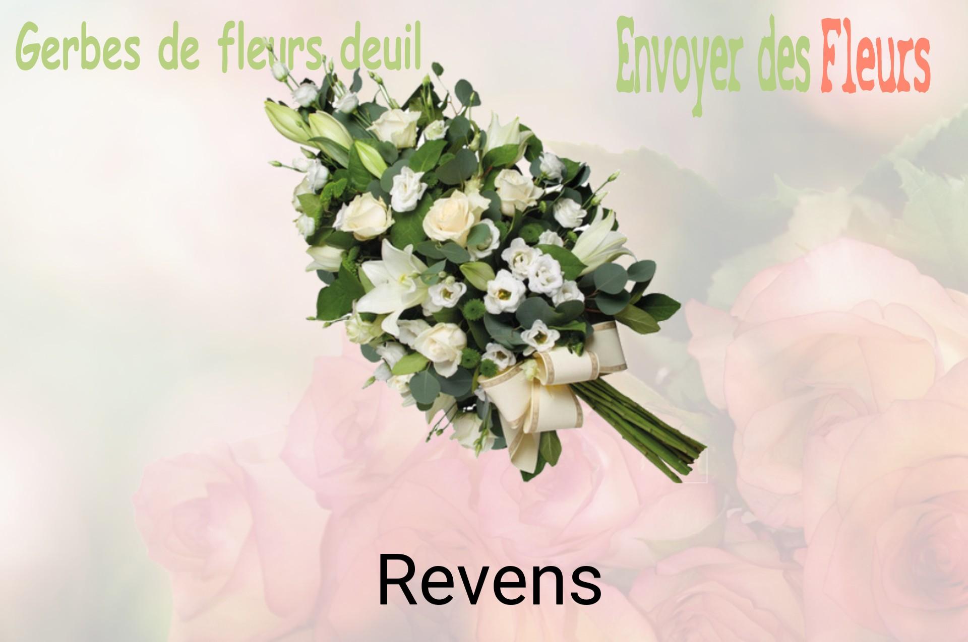 Gerbe de fleurs de deuil livrée à Revens